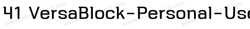 41 VersaBlock-Personal-Use-Only字体转换
